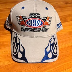 NHRA Top Eliminator Club Hat Blue White Flames Racing Motorsport Member Cap